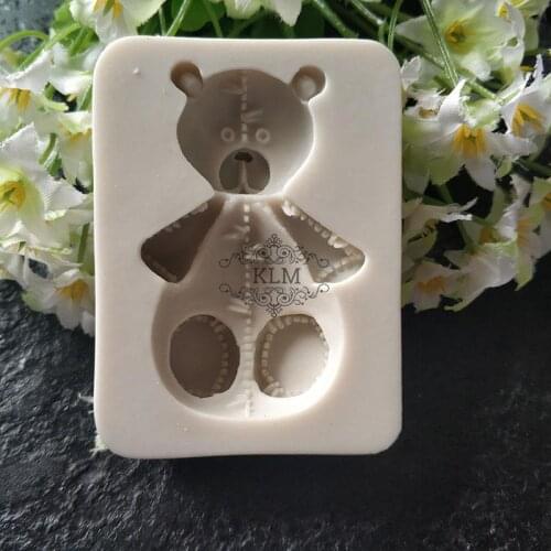 Teddy bear silicone mold Bear chocolate mold Cake decoration tools KLM-0082