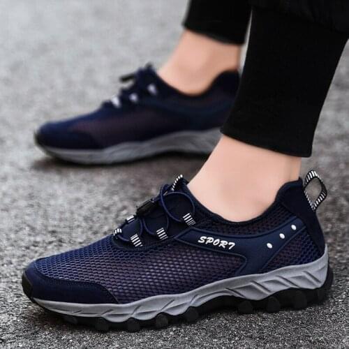 Mens Non Slip Gym Sneakers Lightweight Breathable Athletic Running Walking Tennis Shoes