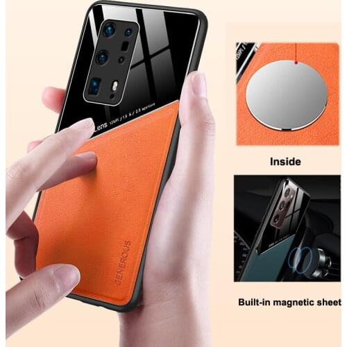 Nova 8 Pro Case for Huawei Mate 40 P40 Pro Plus Honor 9A V40 30 8X 9X P30 PU Leather Glass Built-in Magnetic Back Cover Shell