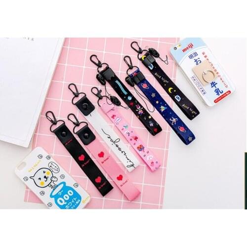 Mobile phone shell neck rope key chain pendant short fashion wrist rope mobile phone rope Cute, interesting, convenient