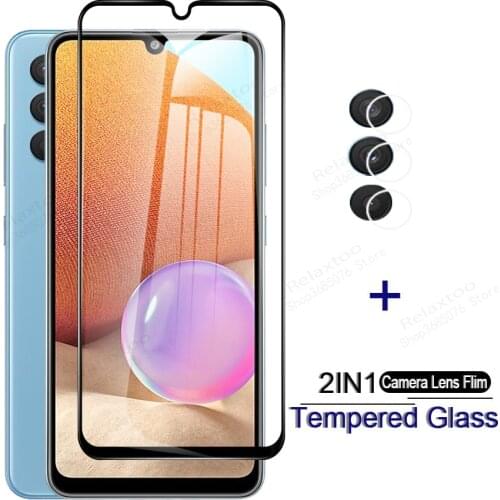 Camera Glasses For Samsung A32 Glass Full Cover Tempered Protective Glass For Samsung Galaxy A 32 6.5" 6.4'' Screen Protector