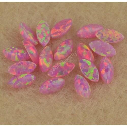 Opal factory flat back Opal cabochon 2*4mm-6*12mm Op22 Rose pink Marquise Opal lab grown loose Opal stone