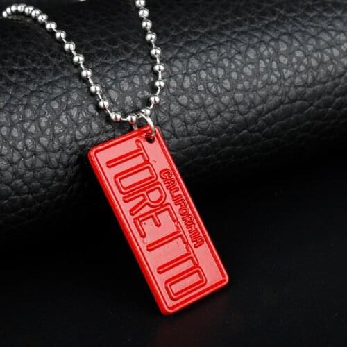 MQCHUN Movie fast and furious pendant necklace vanity plates wine diesel car license choker Men Women jewelry Christmas Gift