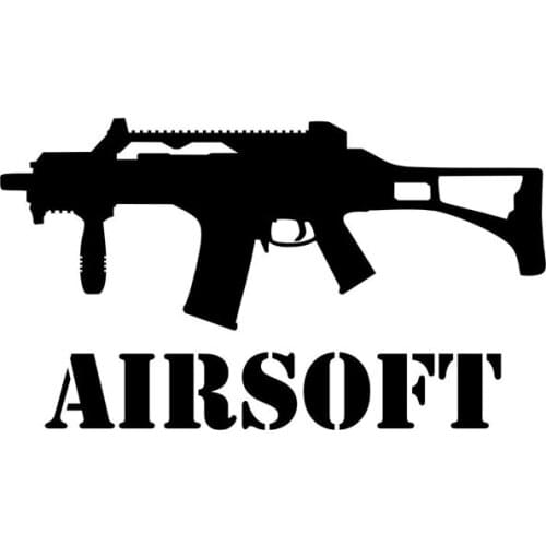 Car Sticker Personalized Airsoft Decal Car Decoration Accessories Creative Applicable To Various Models Black/White, 13cm*8cm