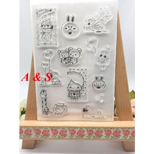Smile Boy Happy Hubble-bubble Scrapbooking Clear Stamp Flower Wish Letters Photo Album Card Embossing Transparent Template