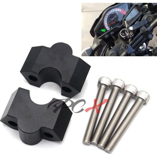 Manubrio Bar Riser Adattatore Per KAWASAKI Z800 Z300 Z250 Z 800/300/250 Accessori Moto Altezza Aumento 20mm Adattatore CNC