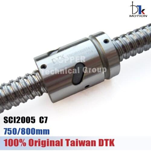 Taiwan DTK SCI2005 Ball Screw C7 750mm 800mm with Nut For CNC Machine