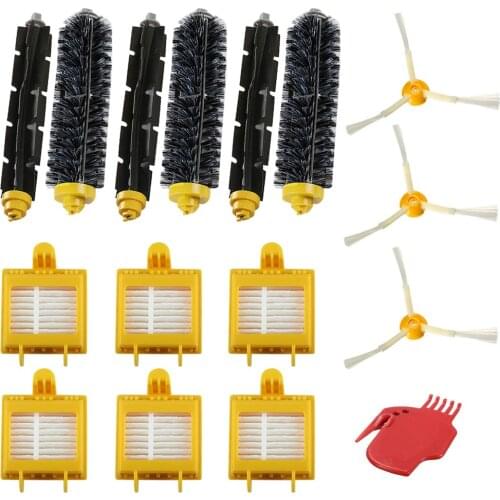 19Pcs Tangle-free Bristle Brush+Platode Cleaning Tool +3-Armed Side Brushes Replacement Kit for 700 760 770 780 series cleaner