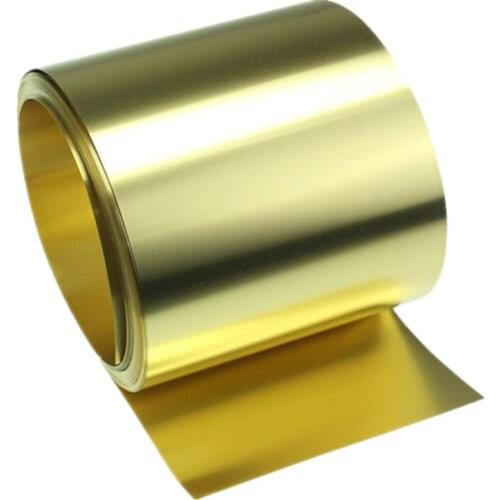 2 Meter Thin Brass Strip Thickness 0.1/0.2/0.3/0.5mm Brass Sheet gold film Brass Foil Brass plate H62