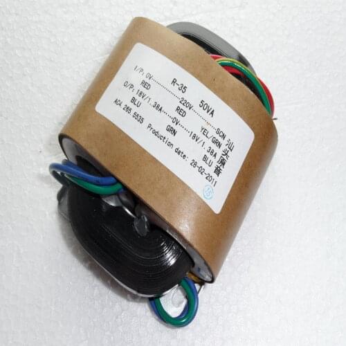 115V/230V 50W power amplifier R Transformer 18V+18V ( 3lines)