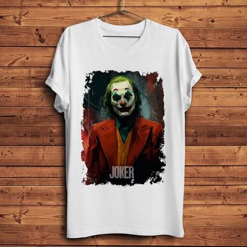 Joker Joaquin Phoenix funny t shirt men 2019 new white casual homme cool antihero tshirt streetwear