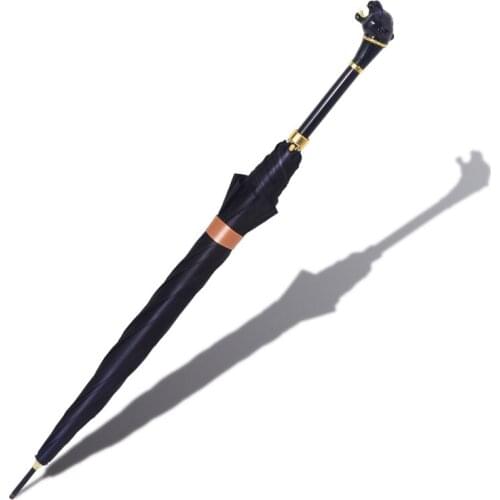 Luxury Fashion Umbrella Long Handle Black Windproof Business Uv Protection Umbrella Adult Sombrilla Playa Rain Gear BD50YS