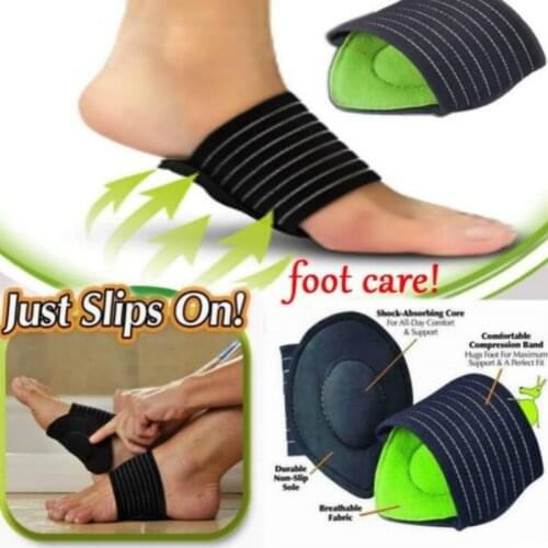 1 Pair New Absorb Shocking Foot Arch Support Plantar Fasciitis Heel Pain Aid Feet Cushioned Useful Feet Care Foot Pad Braces