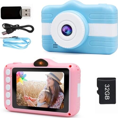 2000W Kids Digital Camcorder HD Video Camera with 3.5 Inch IPS Screen & 32G SD Card Double Lens for Boys Girls Birthday Gifts