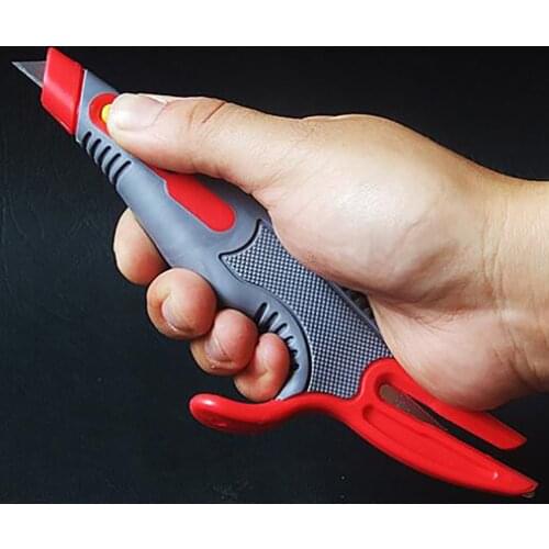 3 in 1 Professional Box Cutter Retractable Utility Knife Comfor Grip Unpacking Cutter, Plastic Handle, Blade Lock Inside