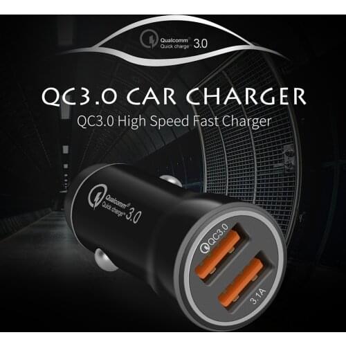2 Dual Port USB Fast Car Cigarette 33W Quick Charge QC 3.0 For iPhone Samsung
