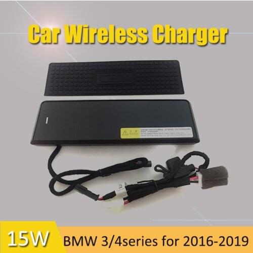 15W Car wireless charger for BMW F30 F31 F32 3GT F34 F36 phone fast charging 2016 2017 2018 2019 for iPhone 8 X XS samsung s9