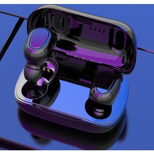 Wireless Bluetooth 5.0 Headphones L21 Stereo Sports Earbuds Noise Cancelling TWS In-ear Earphones with Charging Case For iphone