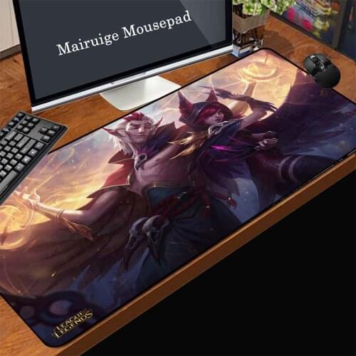 Mairuige Large Gaming Mouse Pad LOL Skin Printing Can Be Customized 900x400x3 / 800x300x2 Computer Keyboard Mat Natural Rubber