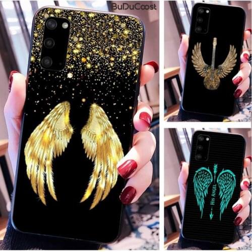 Beautiful Angel wings feather TPU Phone Case for Samsung Galaxy S10 Plus S10E S6 S7 edge S8 S9 Plus S10lite S20 Plus S20 Ultra