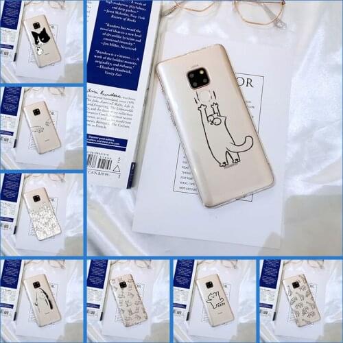 Phone Case For Huawei Mate 20 10 9 Pro Silicone Soft Funny Cat Cute Dog Elephant Back Cover For Huawei Mate 7 8 9 10 20 Lite