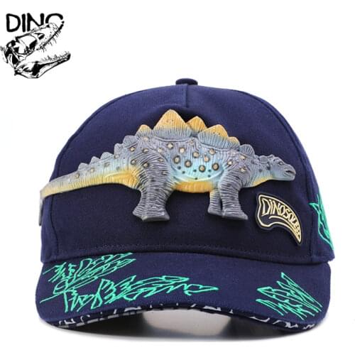 DINO Kids Hats 3D Dinosaur 3-10Y Boys Sports Baseball Cap Adjustable Cotton Breathable 2021 New Children Outdoor Sunscreen Hats