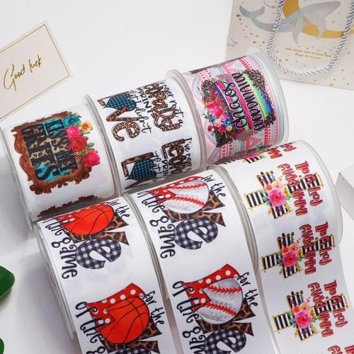 DIY Cartoon Sports Printed Grosgrain Ribbon For Craft Supplies Sewing Accessories 5 Yards, Planar Resins Mold 10 Pieces. 52840