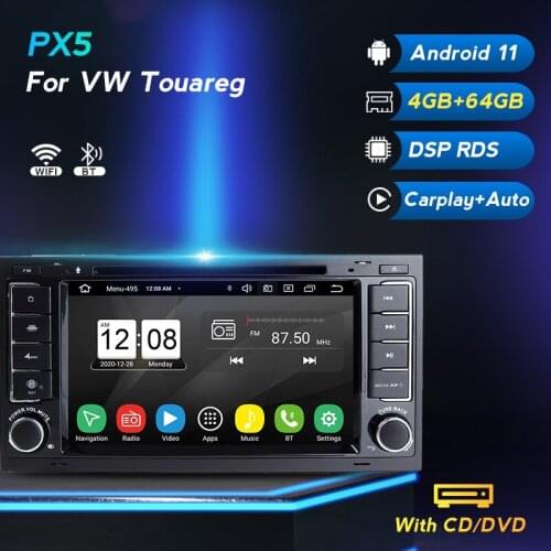 DSP RDS Android 11 4G+64G Car DVD Radio Multimedia Player for VW/Volkswagen/Touareg/Transporter T5 GPS Navigation FM/AM carplay