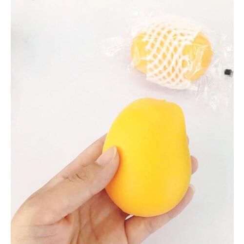 Simulated Squeeze Toys Mango Shape Mini Soft Elastic Fruit Stress Relieving Toy for Kids