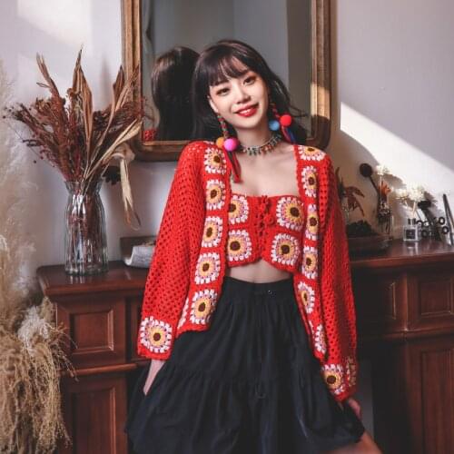 Make original protect pure manual hook is colored national wind strapless, hollow out girlfriends is prevented bask in coat two