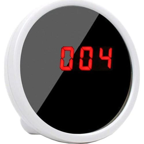Multifunction Electronic Alarm Clock Beauty Magic Mirror LED Mute Can Be Used As Mirror Gift Makeup Mirror,White