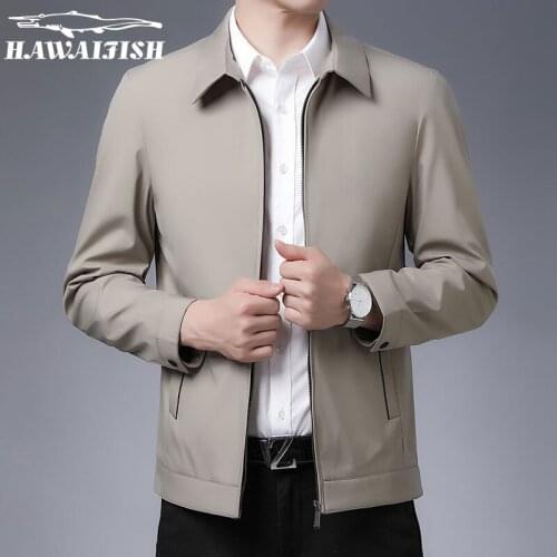 Hawaifish brand Jacket Men 2021 Spring Autumn Solid Fashion Slim Bomber Overcoat New Arrival Casual hot sale Mens windbreakers