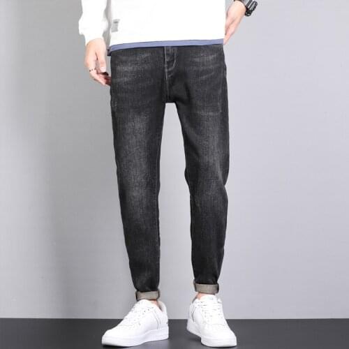 New Mens Jean Slim Straight Jeans Fashion Classic Blue-Black Mens Stretch Casual Jeans Size 29-38 CHP8830