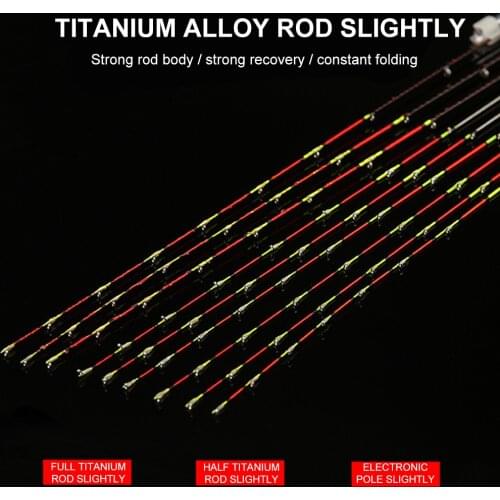 55cm Half/Full Titanium Raft Stick Tip Night Fishing Pole Refit Tip Replacement Outdoor Fishing Tackles Accessories
