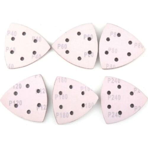Part Sandpaper 40-240 grit 60pcs Alumina Triangular Polishing Grinding