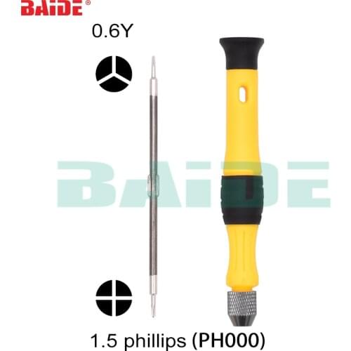 New Double Head 2 in 1 Combination Screwdriver 1.5 Phillips PH00 PH000 0.6Y 0.8 1.2 Pentalobe Screwdrver for iPhone XS iPad