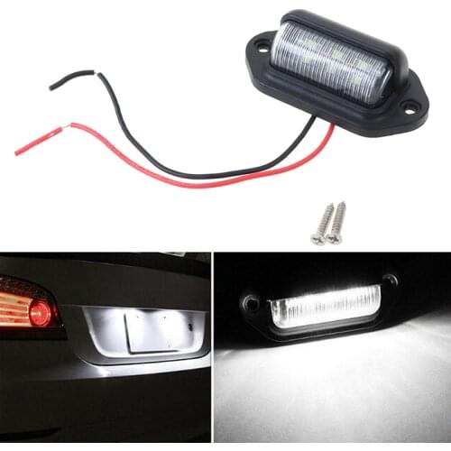 One Waterproof 6led 12v License Plate Light Truck Boat Truck Trailer Step Lamp License Plate Lamp 66 * 33 * 25mm