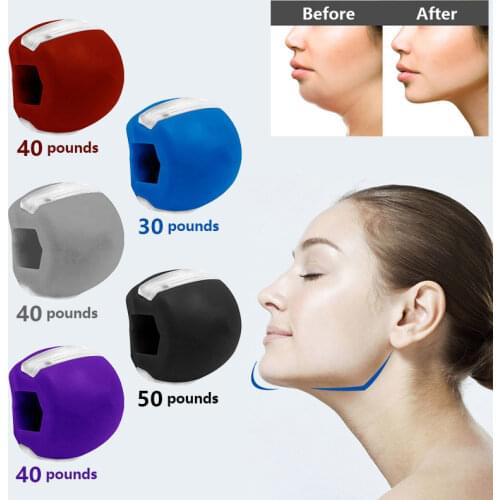 Food-grade Silica Gel JawLine Exercise Ball Muscle Trainin Fitness Ball Neck Face Toning Jaw Muscle Training Face lift