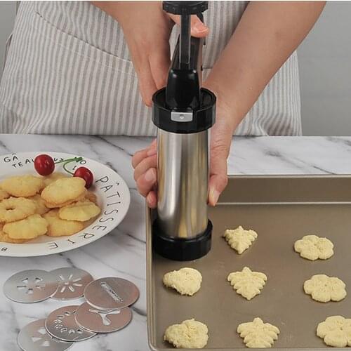 Bkitchen Cookie Gun Machine Cookie Making Cake Decoration Press Molds Pastry Piping Nozzles Cookie Press home Tool
