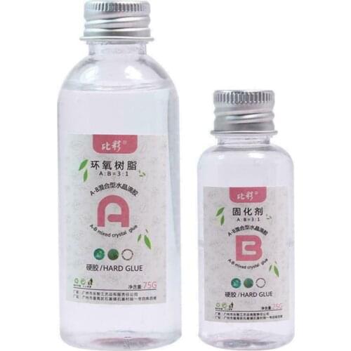 2pc Transparent Clear Resin Epoxy High Adhesive 3:1 Ab Crystal Glue Resin Jewelry Making 100ml Home Decoration Accessories #p5