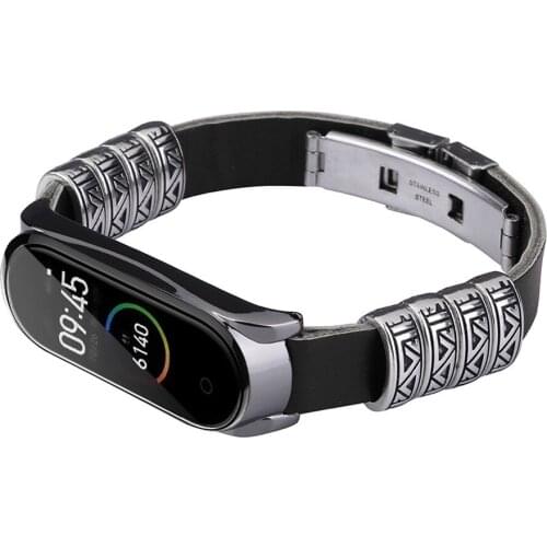 Leather Xiaomi Mi Band 4 Bracelet Wrist Strap Vintage Lightweight Correa Smart Bracelet Strap Replacement WatchBand Sport 19Dec