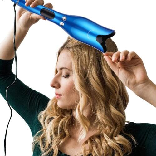 Rose-shaped Curling Iron LCD Anti-scald Salon Ceramic Hair Crimper Curler