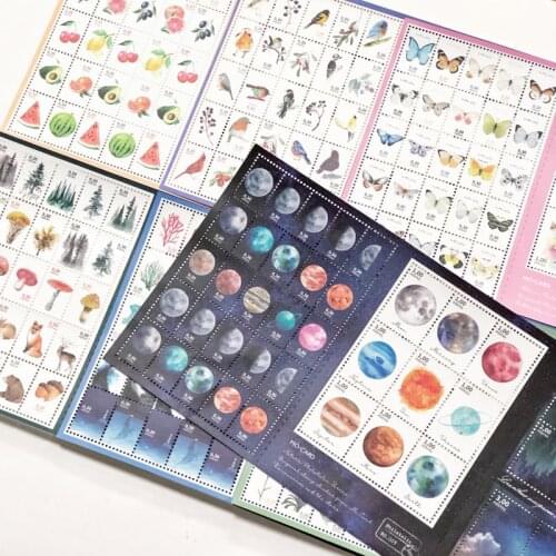 Creative Kids Gift Triple Stamp Simulation Decorative Stickers Collection Handbook Decoration
