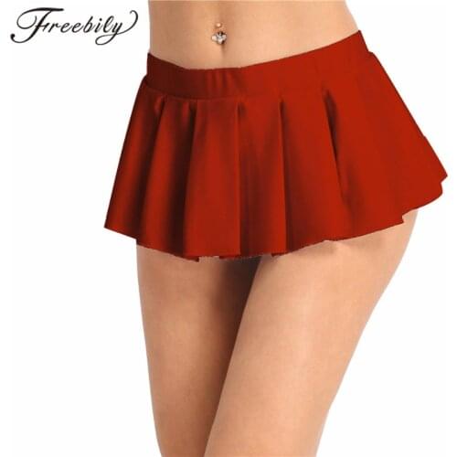Women School Girl Low Rise Pleated Mini Skirt Femme Party Club Costume Clubwear Costume Pole Dancing Performance Sexy Skirts