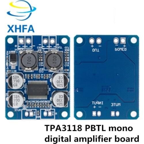 10pcs TPA3118 PBTL mono digital amplifier board 1X60W 12V 24V POWER AMP MODU MODU