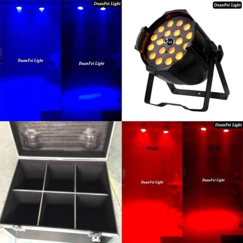 12pcs+Flycase) LED 18x15W zoom par luce dmx luci dj par 64 washing lyre rgbwa led par luce per dj party discoteca