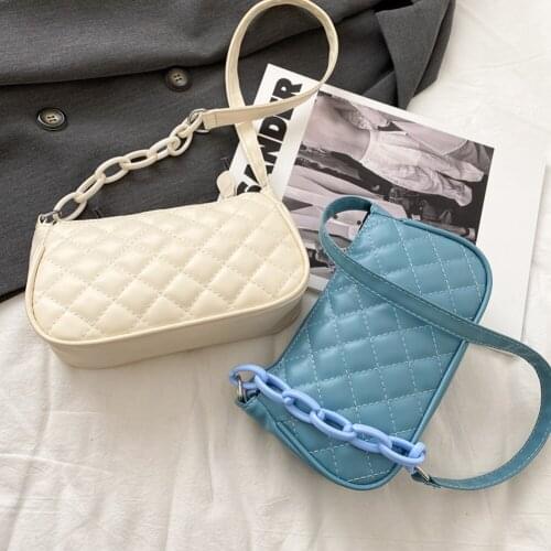 2021 Top Handle Bag Women Retro Handbag PU Leather Shoulder Underarm Vintage Top Handle Bag Female Small Subaxillary Bags