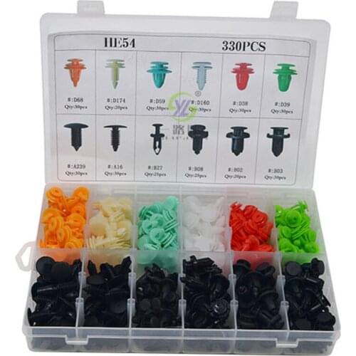 330PCS for Toyota Auto Fastener Car Bumper Fender Fixed Clamp Interior Panels Auto Ceiling Trunk Clip Car Fastener
