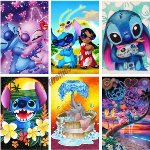 Disney 5D Diamond Painting Full Square Cuadros Broderie Cross Stitch Kits Diamond Embroidery Cartoons Animal Mosaic Stilson