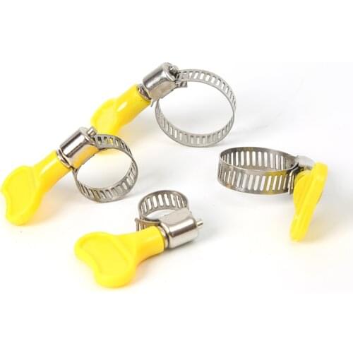Free shipping 5pcs 8mm-12mm/10-16mm/13-19mm/16-25mm/19-29mm Type Hose Clamps with handle,304 Stainless steel hose Clamp Hoop P